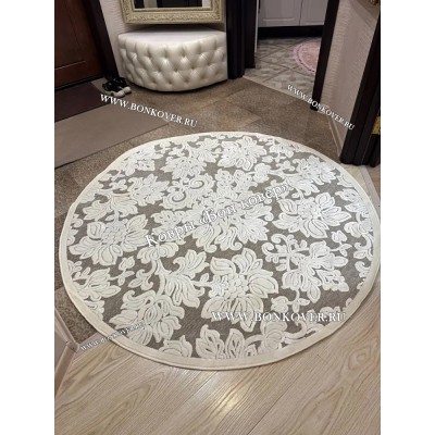 Тонкий Ковер Из Вискозы Круг Арт 30540